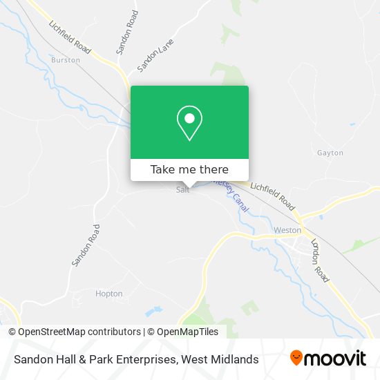 Sandon Hall & Park Enterprises map