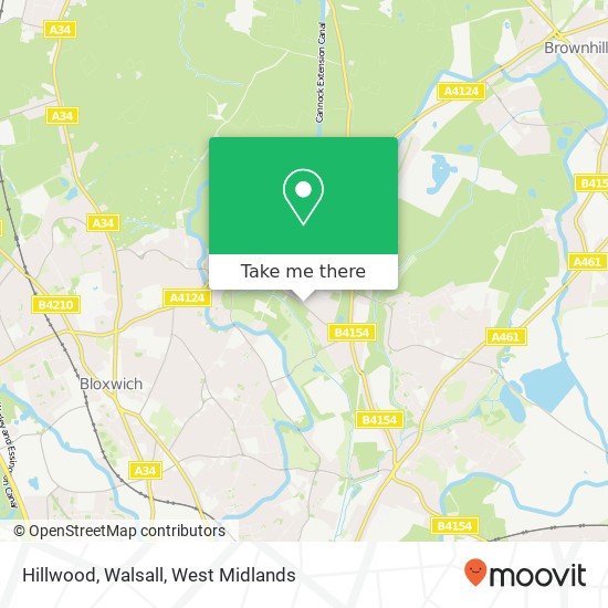 Hillwood, Walsall map