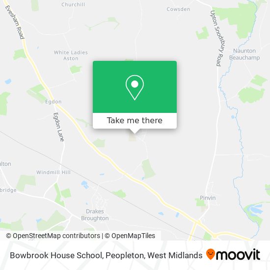 Bowbrook House School, Peopleton map