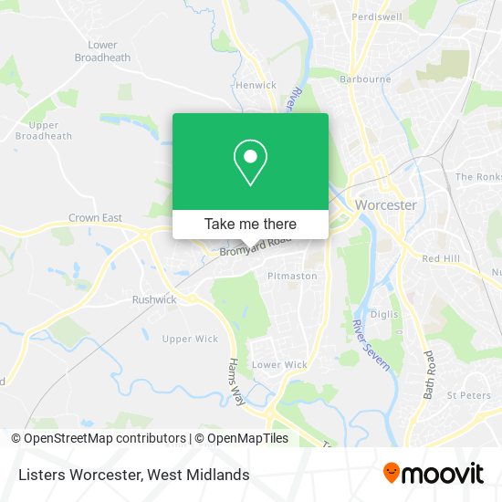 Listers Worcester map