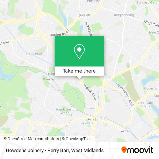 Howdens Joinery - Perry Barr map