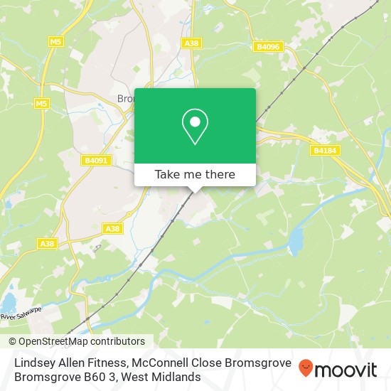 Lindsey Allen Fitness, McConnell Close Bromsgrove Bromsgrove B60 3 map
