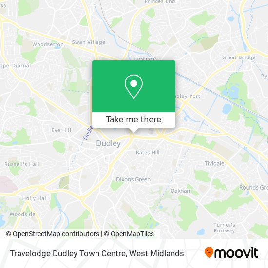 Travelodge Dudley Town Centre map