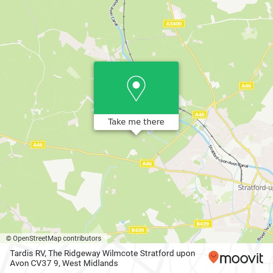 Tardis RV, The Ridgeway Wilmcote Stratford upon Avon CV37 9 map