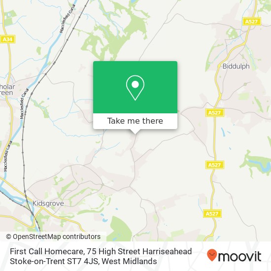 First Call Homecare, 75 High Street Harriseahead Stoke-on-Trent ST7 4JS map