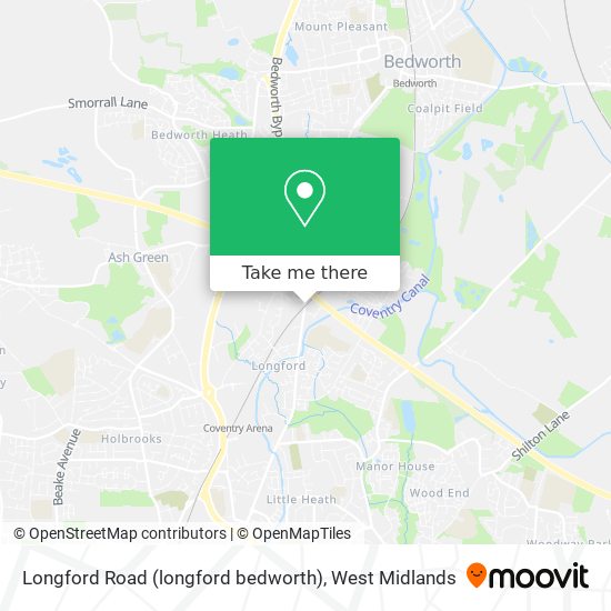 Longford Road (longford bedworth) map