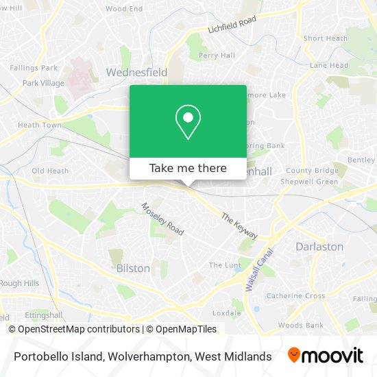 Portobello Island, Wolverhampton map