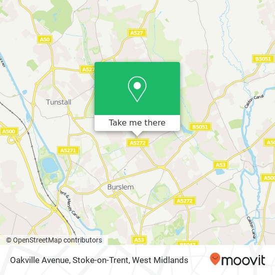 Oakville Avenue, Stoke-on-Trent map