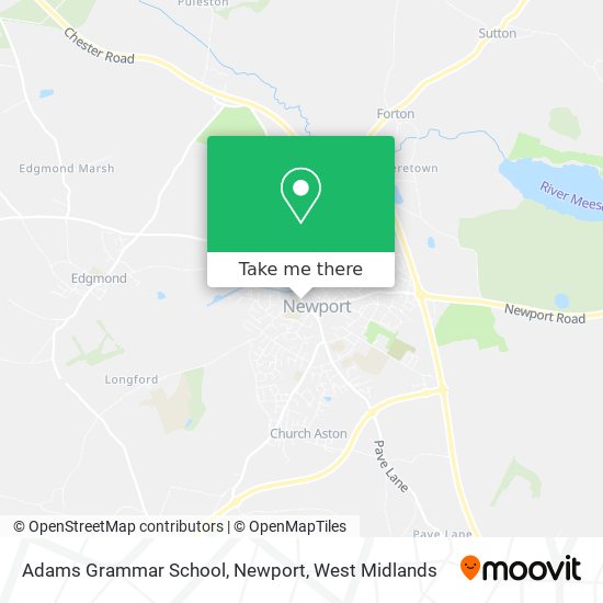 Adams Grammar School, Newport map