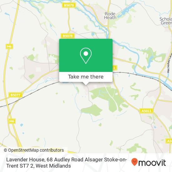 Lavender House, 68 Audley Road Alsager Stoke-on-Trent ST7 2 map