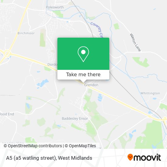 A5 (a5 watling street) map