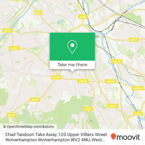 Chad Tandoori Take Away, 120 Upper Villiers Street Wolverhampton Wolverhampton WV2 4NU map