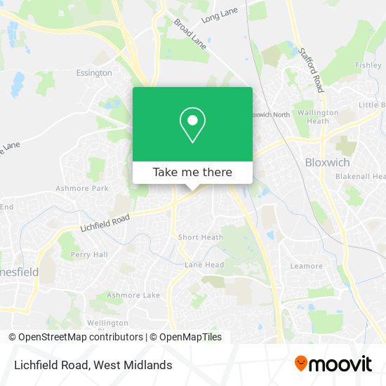 Lichfield Road map
