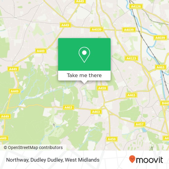 Northway, Dudley Dudley map