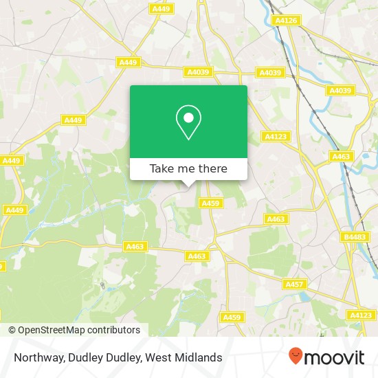 Northway, Dudley Dudley map