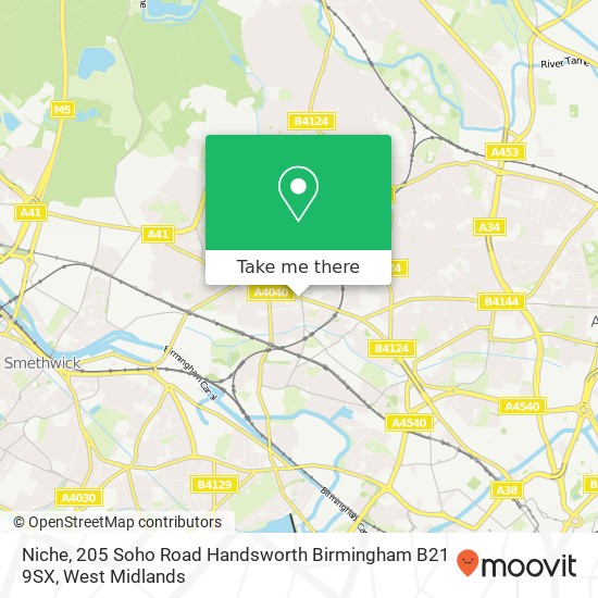 Niche, 205 Soho Road Handsworth Birmingham B21 9SX map