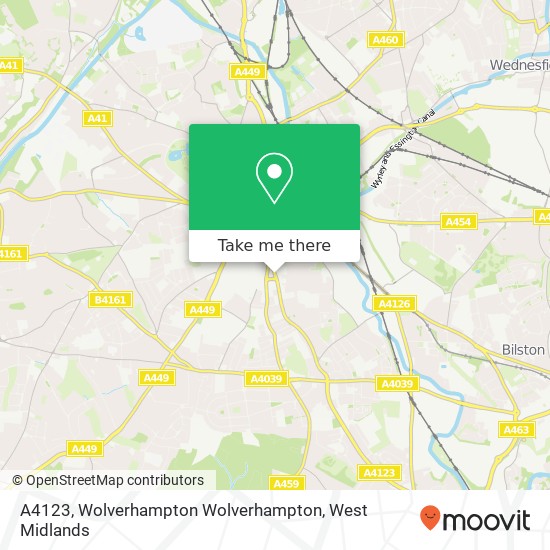 A4123, Wolverhampton Wolverhampton map