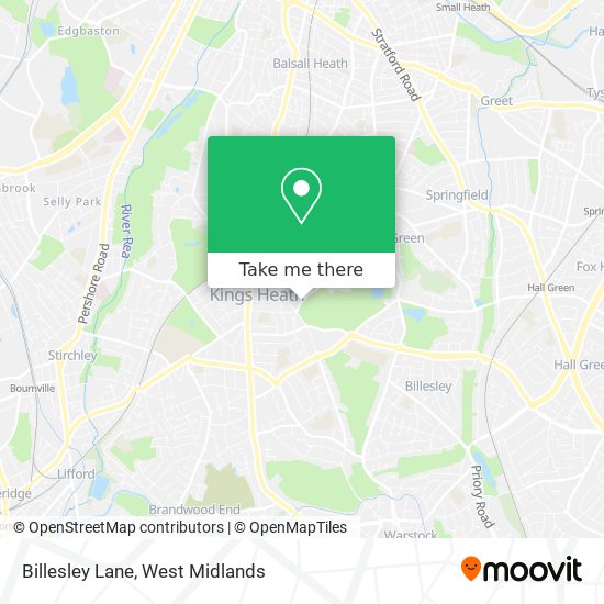 Billesley Lane map