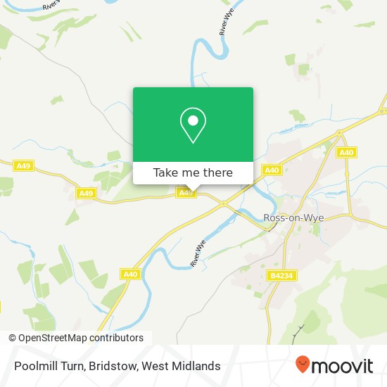 Poolmill Turn, Bridstow map
