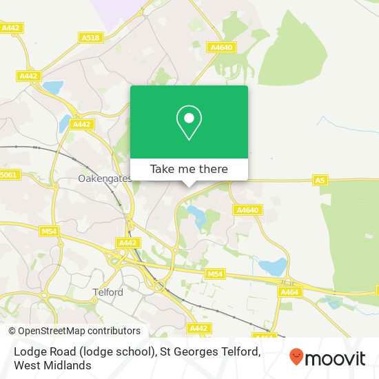 Lodge Road (lodge school), St Georges Telford map