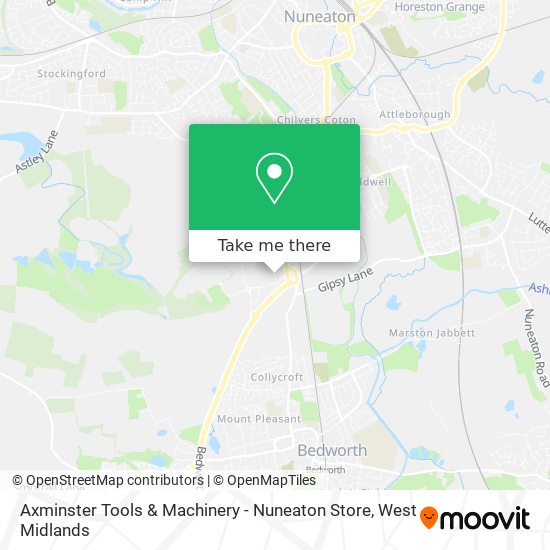 Axminster Tools & Machinery - Nuneaton Store map