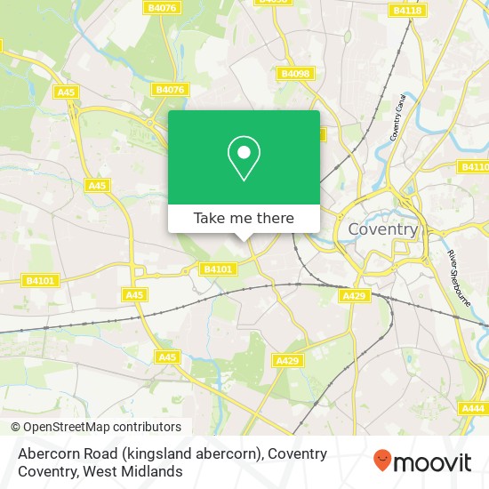 Abercorn Road (kingsland abercorn), Coventry Coventry map