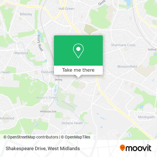 Shakespeare Drive map