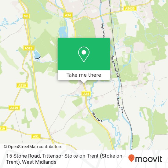 15 Stone Road, Tittensor Stoke-on-Trent (Stoke on Trent) map