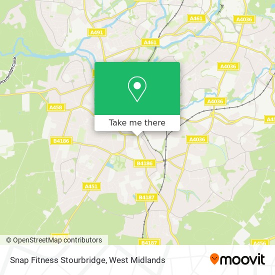 Snap Fitness Stourbridge map