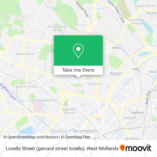 Lozells Street (gerrard street lozells) map