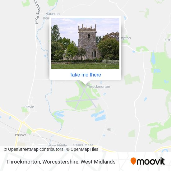 Throckmorton, Worcestershire map