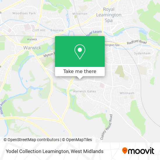Yodel Collection Leamington map