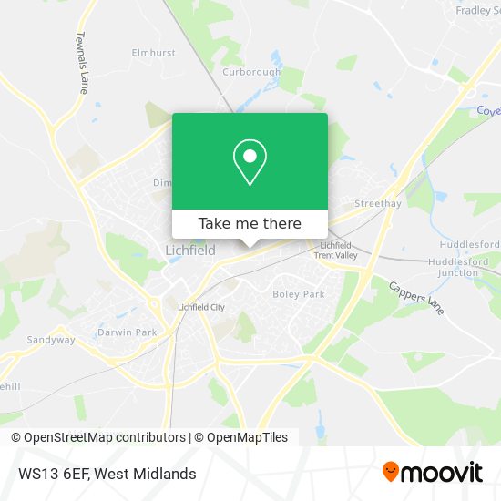 WS13 6EF map