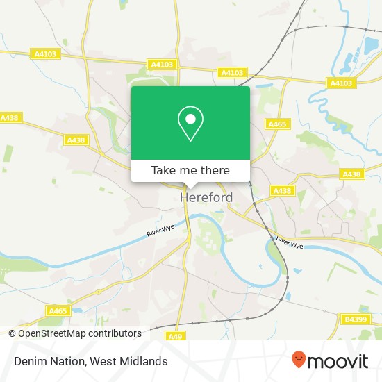 Denim Nation, Eign Gate Hereford Hereford HR4 0 map