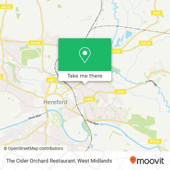 The Cider Orchard Restaurant, Folly Lane Hereford Hereford HR1 1 map