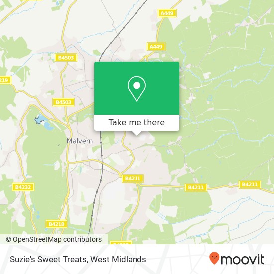 Suzie's Sweet Treats, Langland Avenue Great Malvern Great Malvern WR14 2EQ map