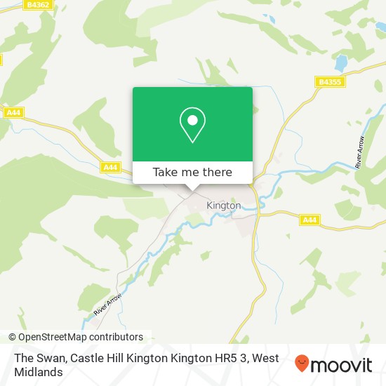 The Swan, Castle Hill Kington Kington HR5 3 map