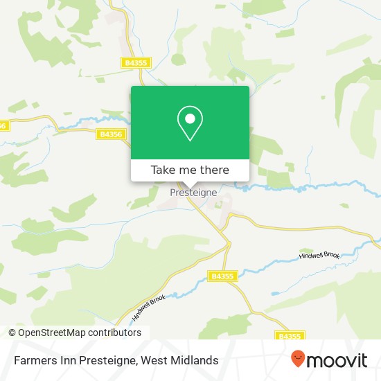 Farmers Inn Presteigne map