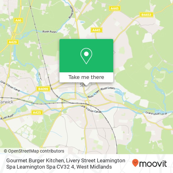 Gourmet Burger Kitchen, Livery Street Leamington Spa Leamington Spa CV32 4 map