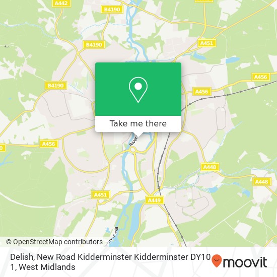 Delish, New Road Kidderminster Kidderminster DY10 1 map