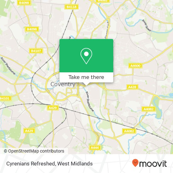 Cyrenians Refreshed, Vecqueray Street Coventry Coventry CV1 5 map