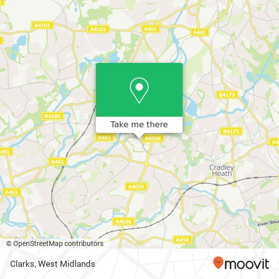 Clarks, The Boulevard Brierley Hill Brierley Hill DY5 1 map