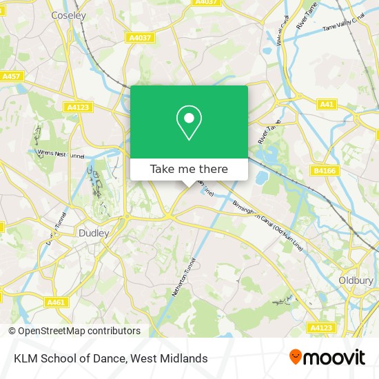 KLM School of Dance map