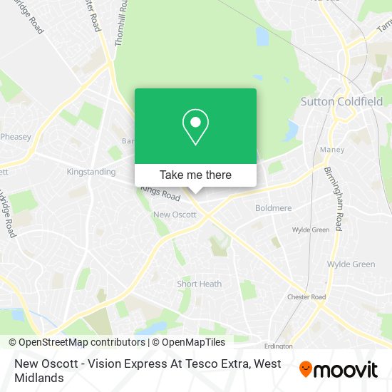 New Oscott - Vision Express At Tesco Extra map