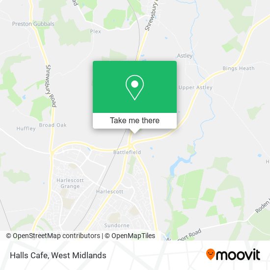 Halls Cafe map