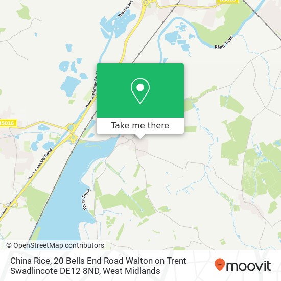 China Rice, 20 Bells End Road Walton on Trent Swadlincote DE12 8ND map