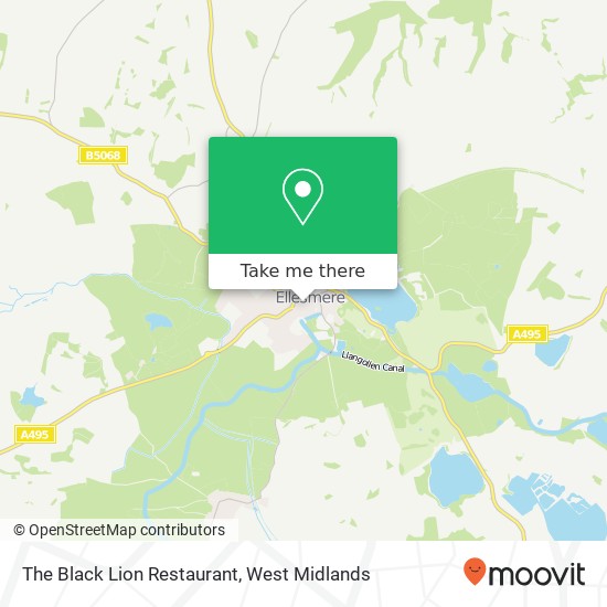 The Black Lion Restaurant, Scotland Street Ellesmere Ellesmere SY12 0EG map