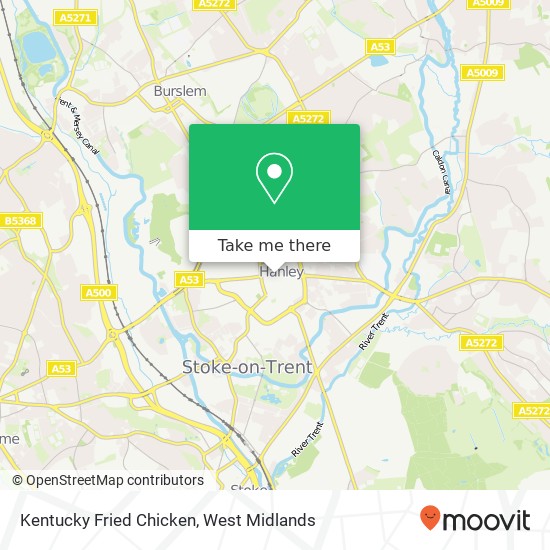 Kentucky Fried Chicken, 53 Stafford Street Stoke-on-Trent Stoke-on-Trent ST1 1JB map