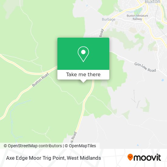 Axe Edge Moor Trig Point map