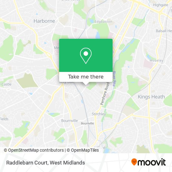 Raddlebarn Court map